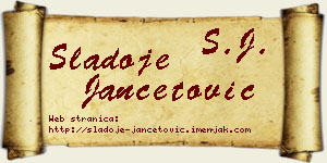 Sladoje Jančetović vizit kartica